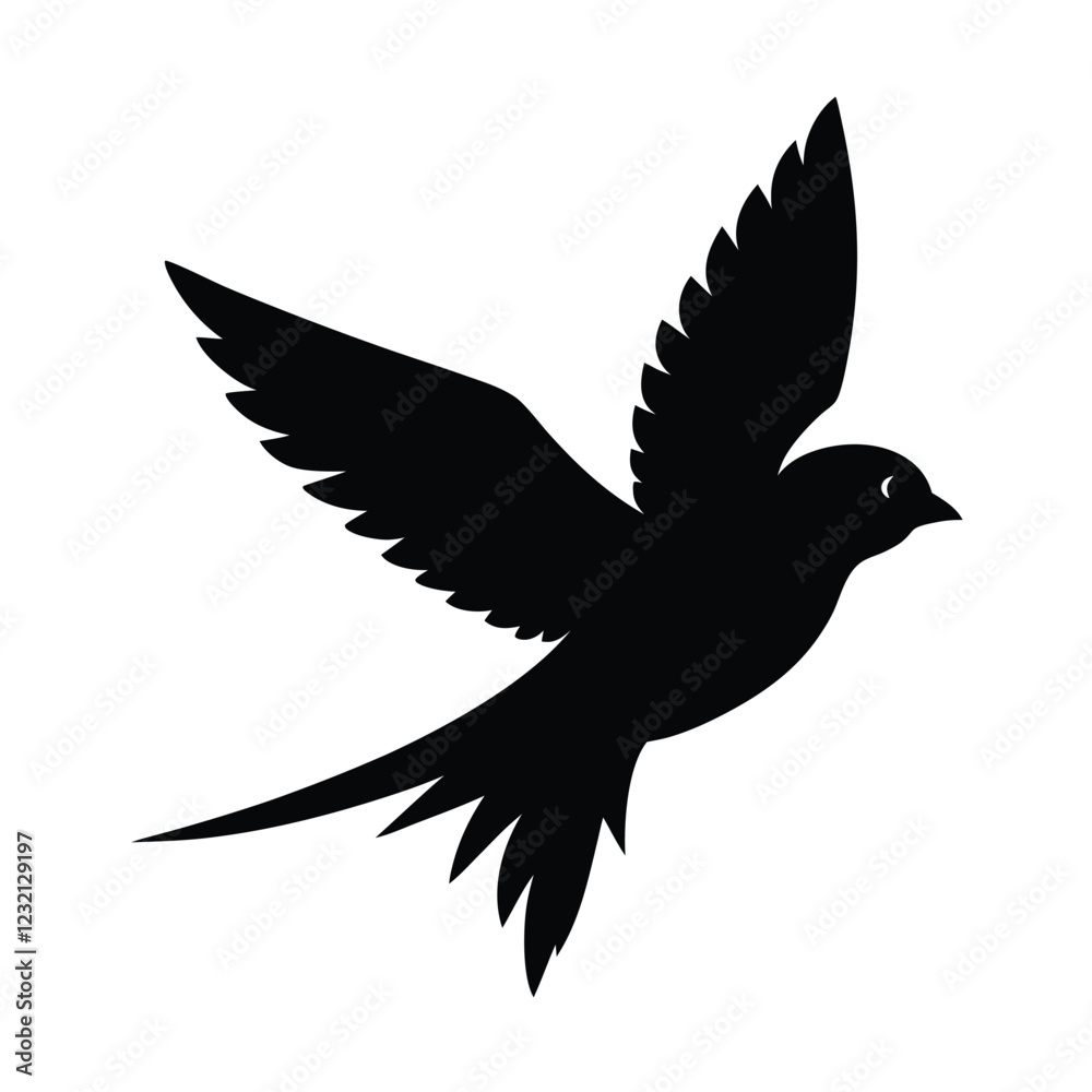Obraz premium pigeon silhouette vector vector illustration