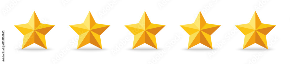 Fototapeta premium Five star rating. Rate star sparkle illustration. Star vector illustration. Vector stars collection. Star sparkles.