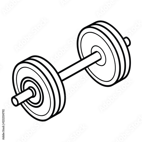 dumbbell isolated on white background