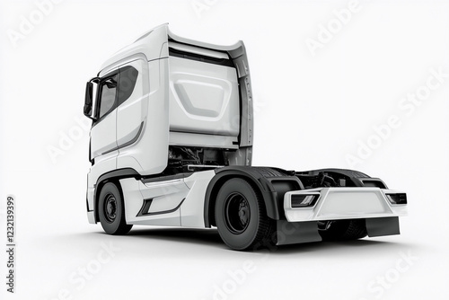 Modern white truck design with sleek features and style photo