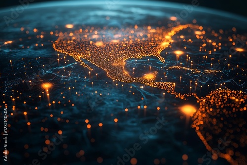Global Connectivity: A Visual Representation of the Americas' Digital Network