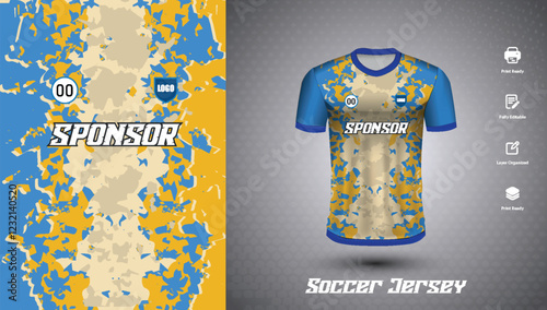 Soccer jersey design for sublimation