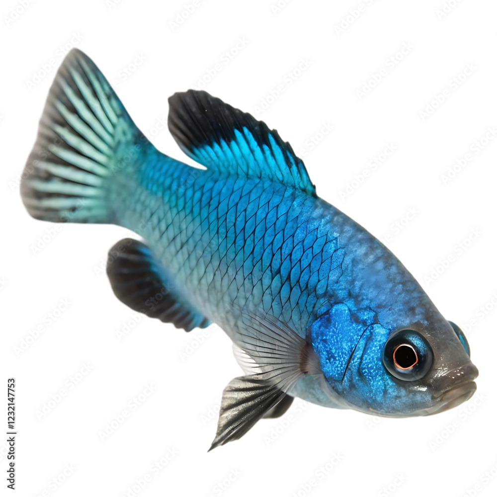 Fototapeta premium devils hole pupfish on white background
