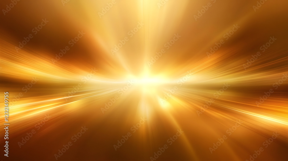 Obraz premium Intense golden light blazes through the scene, casting a bold and powerful aura.