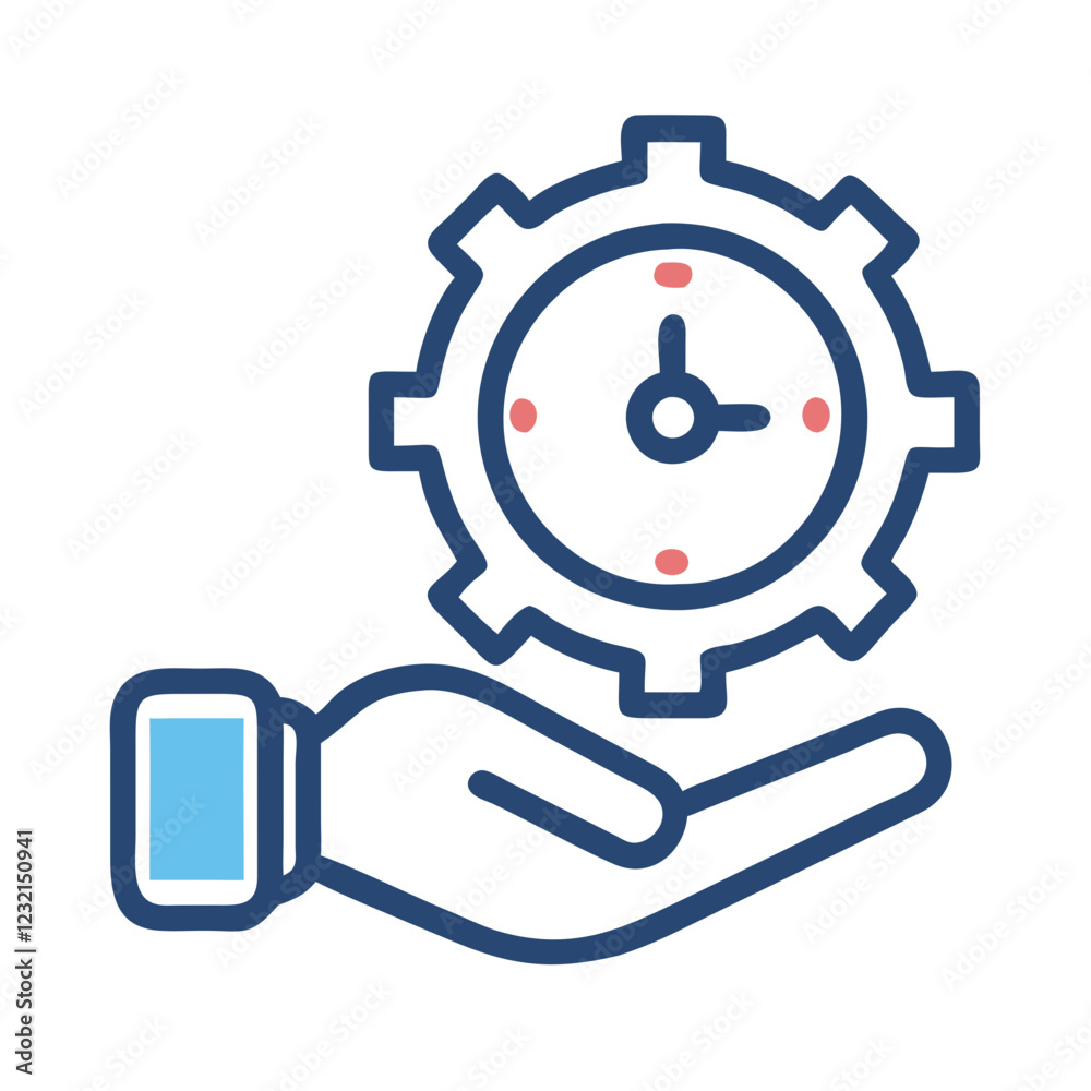 Time Management. Hands holding clock Time Management. Hands holding clock