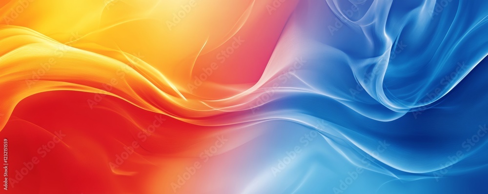 Colorful abstract background with flowing red and blue waves creating a dynamic and energetic design Colorful abstract background with flowing red and blue waves creating a dynamic and energetic design