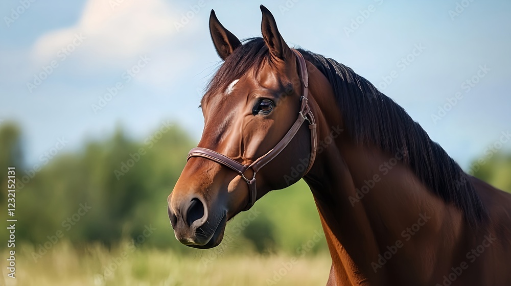 Obraz premium Bay horse portrait