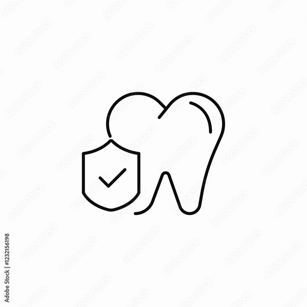 dental protection icon sign vector dental protection icon sign vector