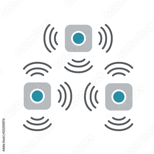 Sensors flat icon.