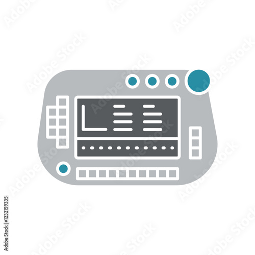 Controllers flat icon.