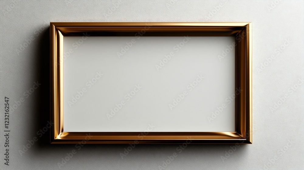 Elegant Golden Frame on a Neutral Background: A Blank Canvas for Creative Expression Elegant Golden Frame on a Neutral Background: A Blank Canvas for Creative Expression