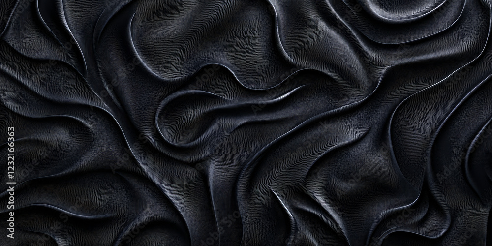 Black textures wallpaper with abstract silk smooth waves pattern. Modern clean minimal design in high definition, creating an elegant and luxurious background. Perfect for contemporary designs and Black textures wallpaper with abstract silk smooth waves pattern. Modern clean minimal design in high definition, creating an elegant and luxurious background. Perfect for contemporary designs and