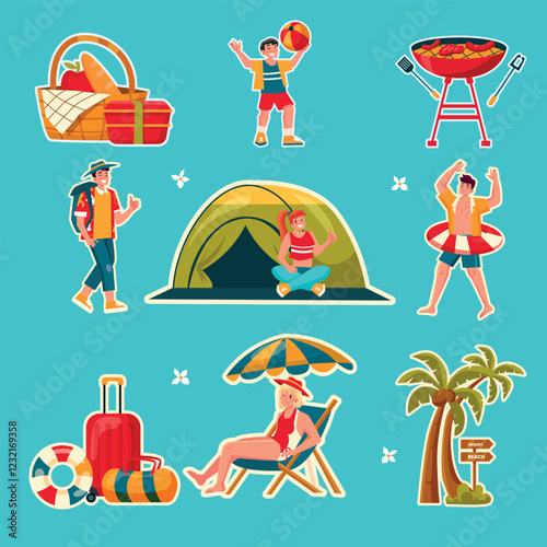 Summer Activities Illustration