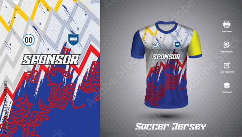 Soccer jersey design for sublimation