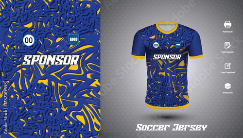 Soccer jersey design for sublimation