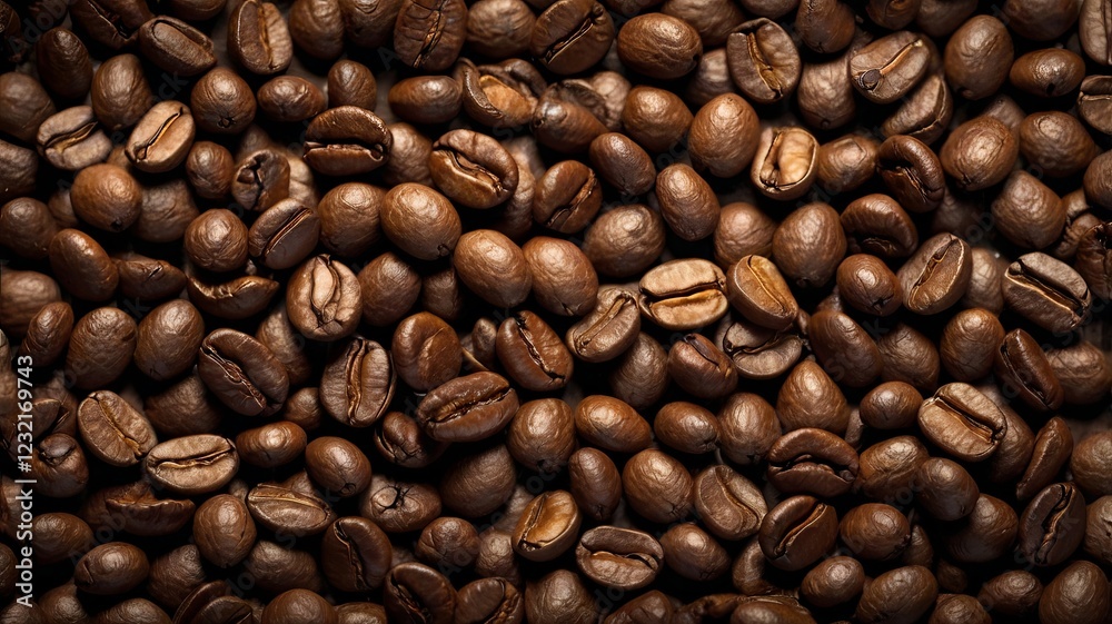 Roasted Coffee Beans Floating Against a Dark Background – Coffee Concept