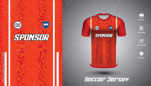 Soccer jersey design for sublimation