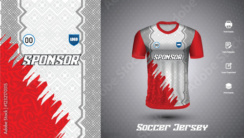Soccer jersey design for sublimation