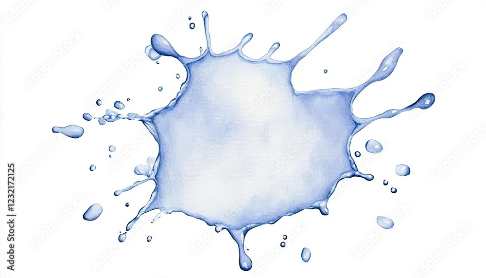 A vibrant splash of water against a white background, showcasing fluid dynamics and motion, ideal for design A vibrant splash of water against a white background, showcasing fluid dynamics and motion, ideal for design