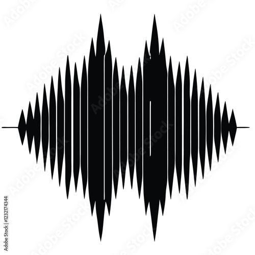 Waveform Section silhouette vector illustration 