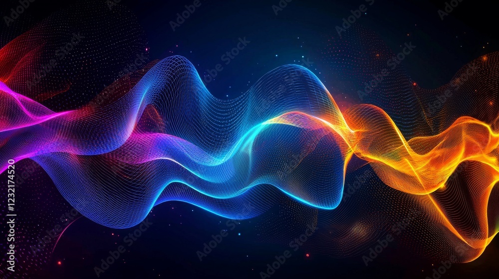 Luminous Waves of Color Crashing in an Ocean of Digital Harmony Luminous Waves of Color Crashing in an Ocean of Digital Harmony