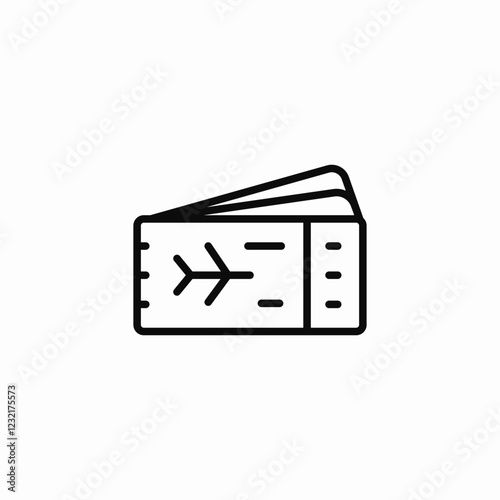 plane tickets icon sign vector