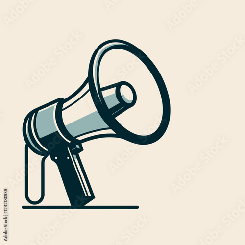 megaphone, vector icon - vector illustration