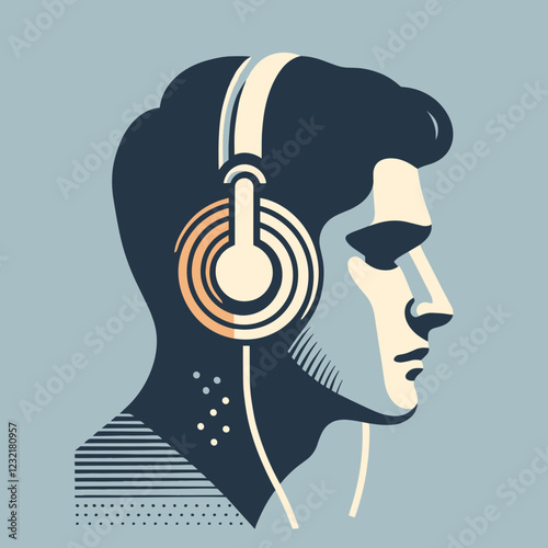 Music Listener -  vector illustration