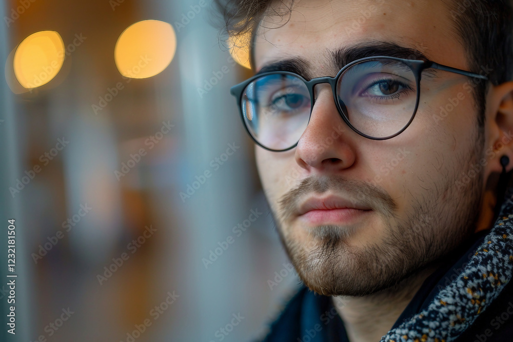 Diligent student studying at university, generative ai image Diligent student studying at university, generative ai image