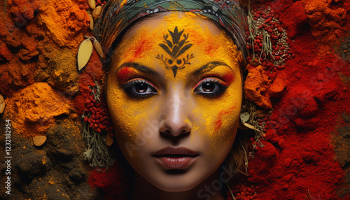 spices and herbs woman