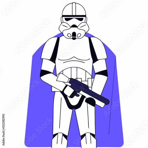 vector illustration of a storm trooper soldier