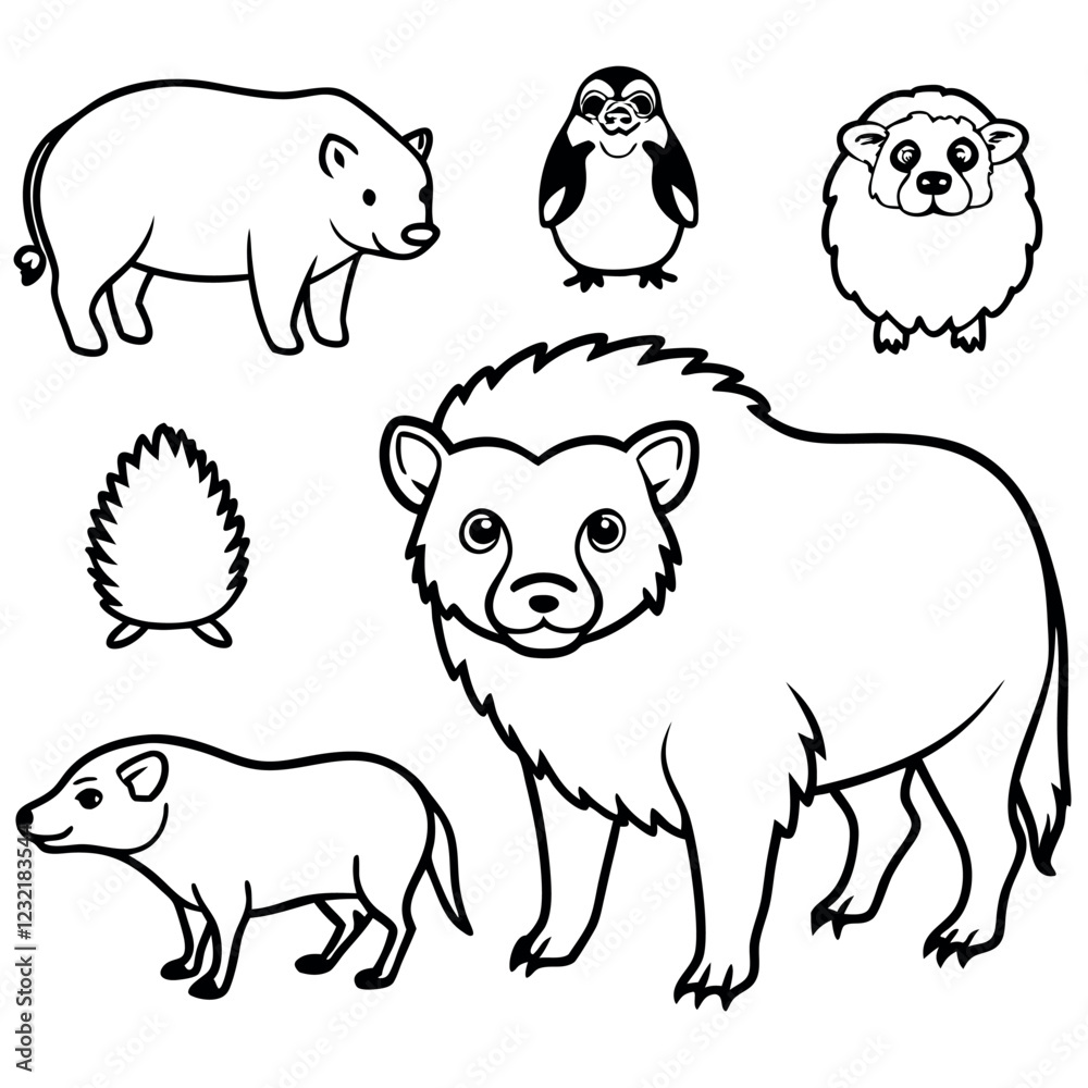 Fototapeta premium set of animals