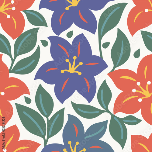 Pattern of seamless flowers. Vintage flowers pattern. style for banners, wallpaper, posters, websites, online shopping.Vector illustration design.