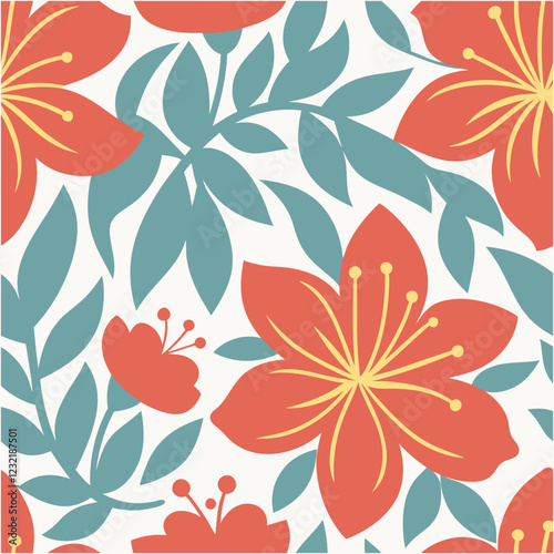 Pattern of seamless flowers. Vintage flowers pattern. style for banners, wallpaper, posters, websites, online shopping.Vector illustration design.