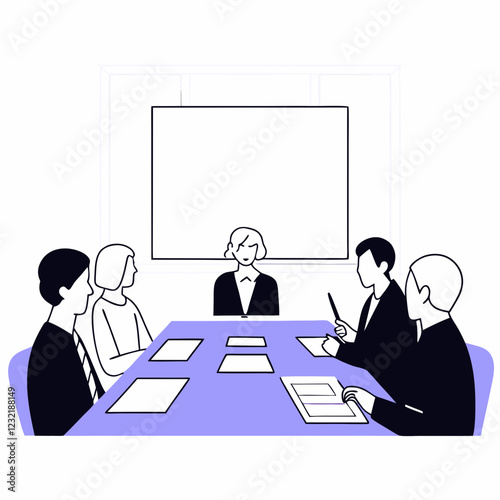 business people meeting in boardroom