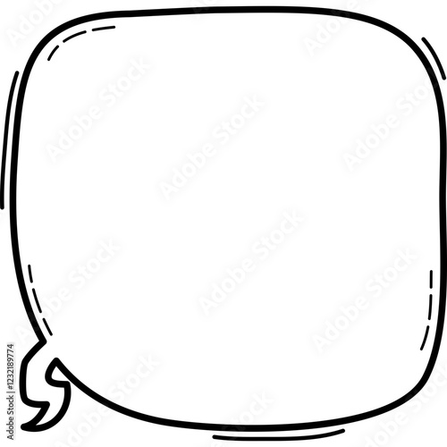Hand drawn bubble text outline