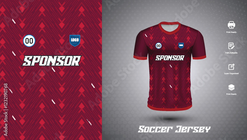 Soccer jersey design for sublimation