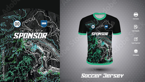 Soccer jersey design for sublimation