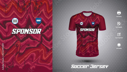 Soccer jersey design for sublimation