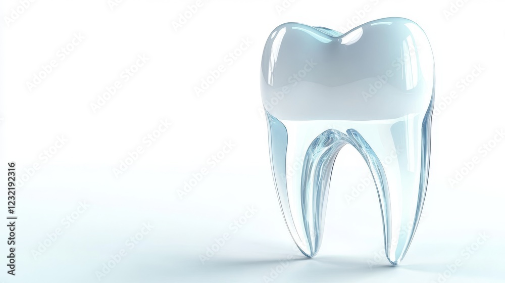 Realistic Transparent Tooth Model for Dental Health and Hygiene Realistic Transparent Tooth Model for Dental Health and Hygiene