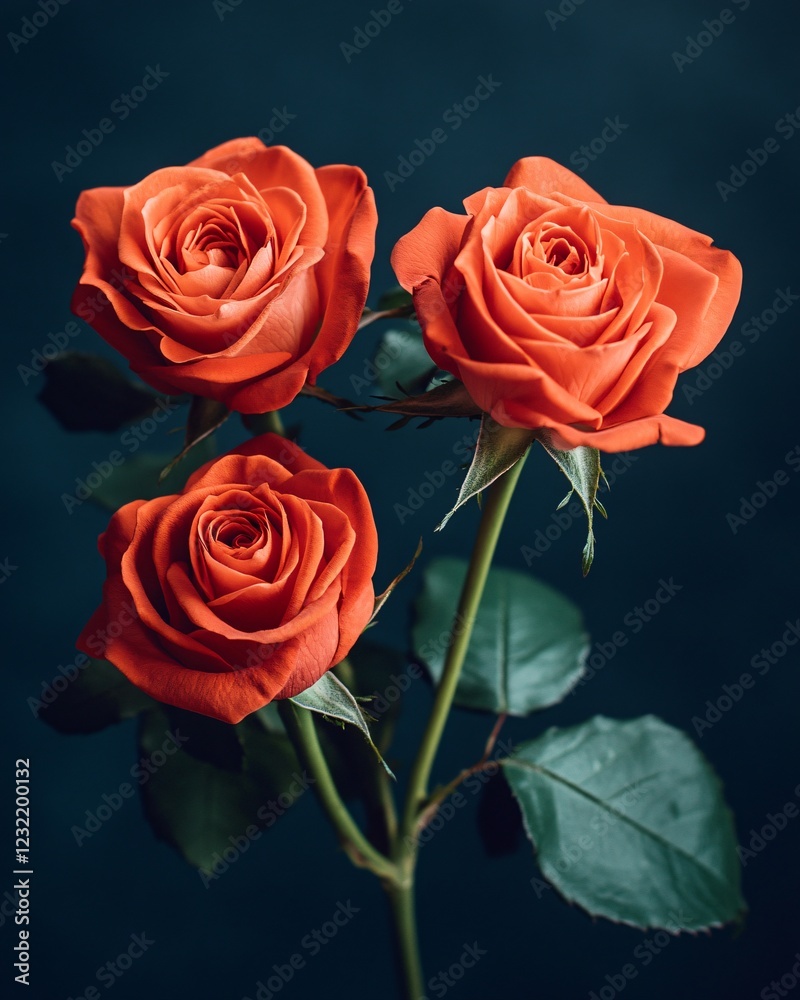 bouquet of roses on dark blue background bouquet of roses on dark blue background