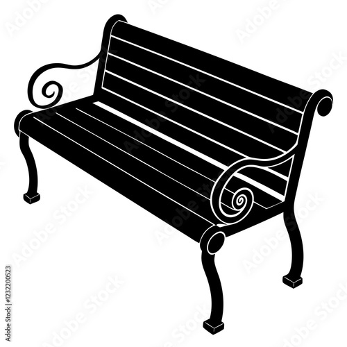 bench isolated on white