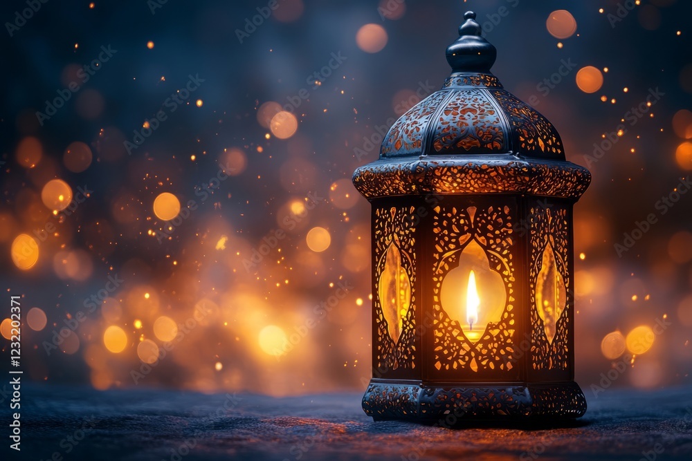 A Beautifully Crafted Lantern Glows Warmly Against A Bokeh Backdrop, Creating A Serene And Magical Atmosphere. Perfect For Ramadan Or Any Special Occasion. A Beautifully Crafted Lantern Glows Warmly Against A Bokeh Backdrop, Creating A Serene And Magical Atmosphere. Perfect For Ramadan Or Any Special Occasion.