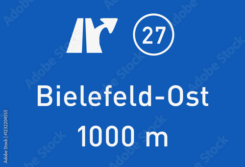 Autobahn A2, Ausfahrt 27, Bielefeld-Ost, Nachbildung