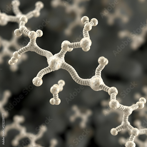 Cytochrome P450 (CYP2D6) liver enzyme in complex with the drug quinine. 3D render. photo