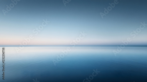 Soft mist hovering over the tranquil ocean, evoking serenity.