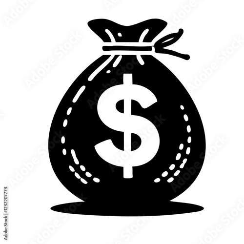 Money Bag Icon with Dollar Symbol