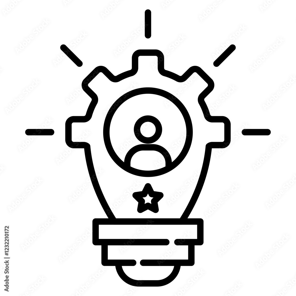 Additional skills icon outline set sign