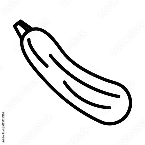Zucchini icon outline set sign