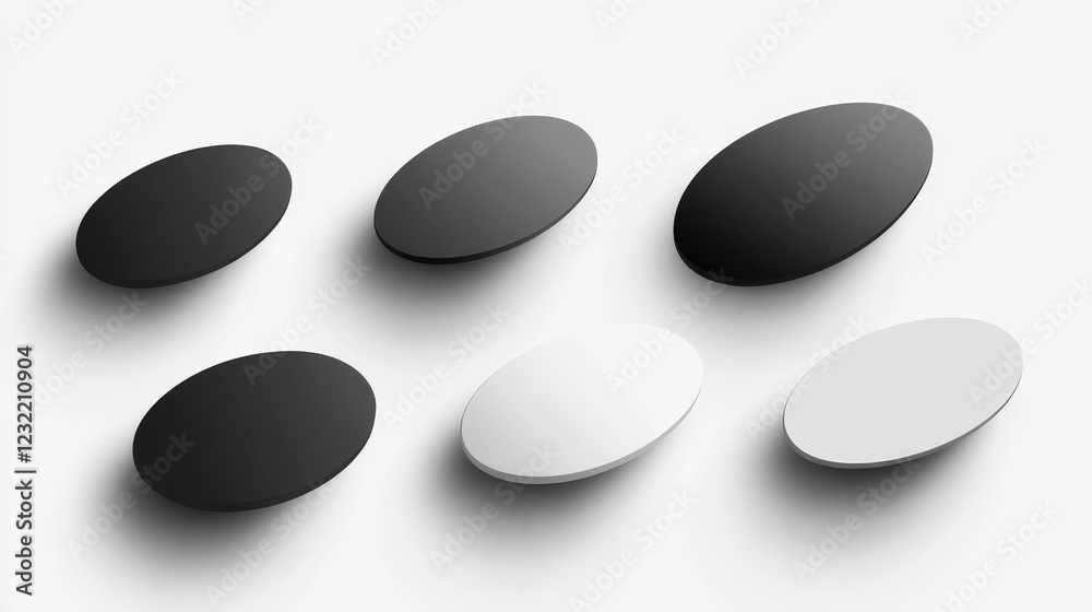 Circle drop shadows, round and ellipse shades. Soft gray oval gradients in side and top view isolated on transparent background, vector realistic illustration Circle drop shadows, round and ellipse shades. Soft gray oval gradients in side and top view isolated on transparent background, vector realistic illustration